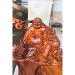 TƯỢNG GỖ DI LẶC QUẢI GẬY NHƯ Ý DL008