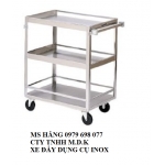 Xe đẩy inox 3 tầng
