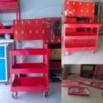 Xe đẩy 3 ngăn treo dụng cụ